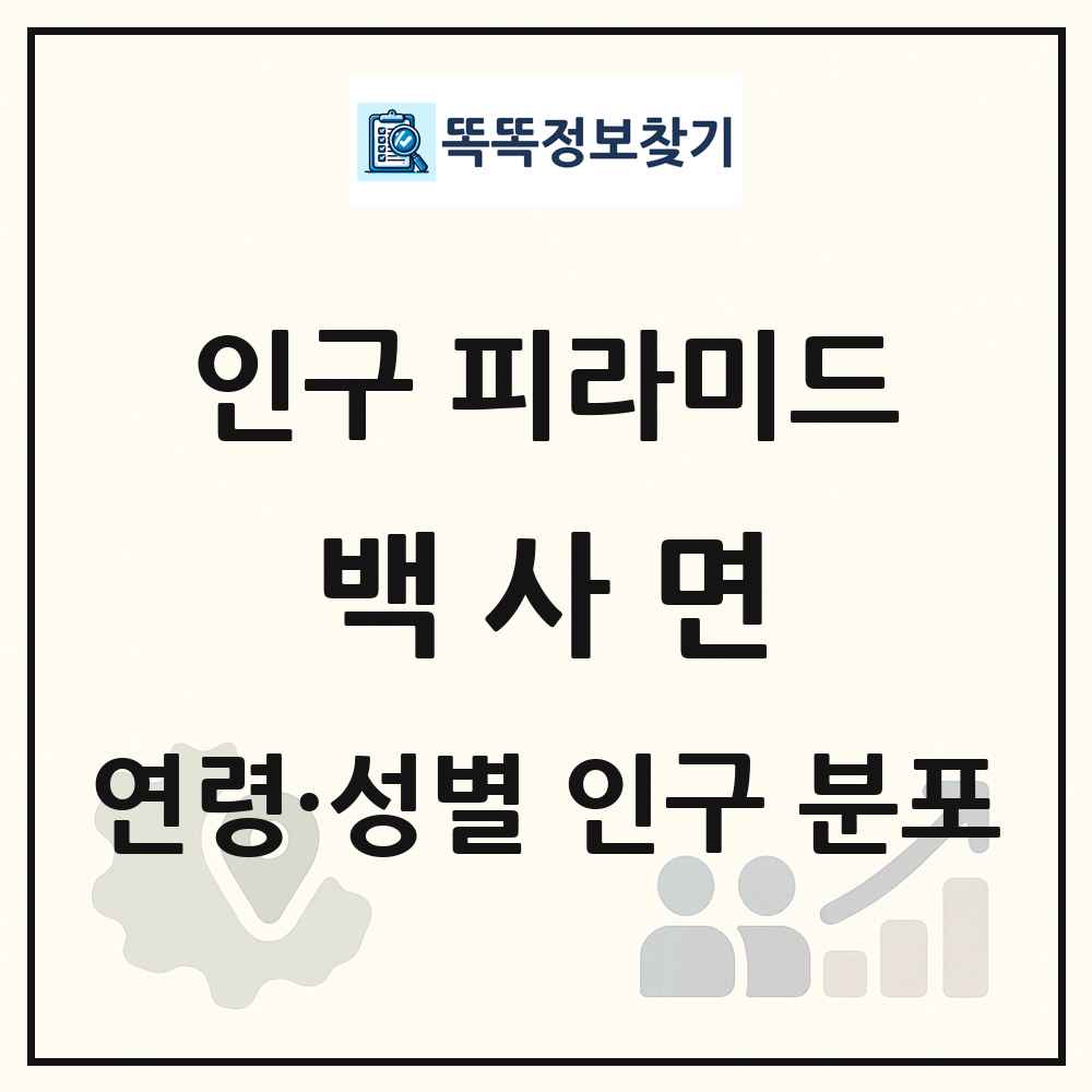 백사면 인구 피라미드 링크 그림